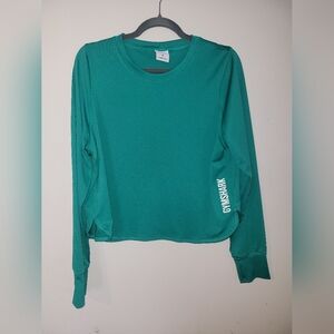 Gymshark Women's Green Long Sleeve Top